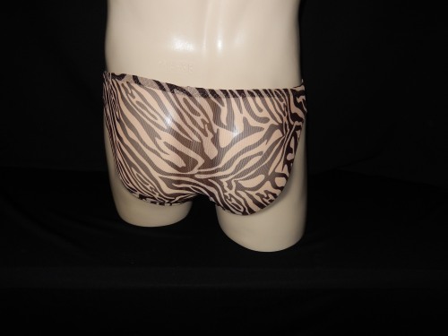 Full Brief Boodie Swimwear - Tan Thru Safari Zebra